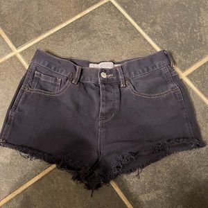 Brandy Melville faded black denim shorts sz 27